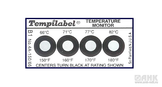 Нереверсивные самоклеящиеся термоэтикетки Tempilabel