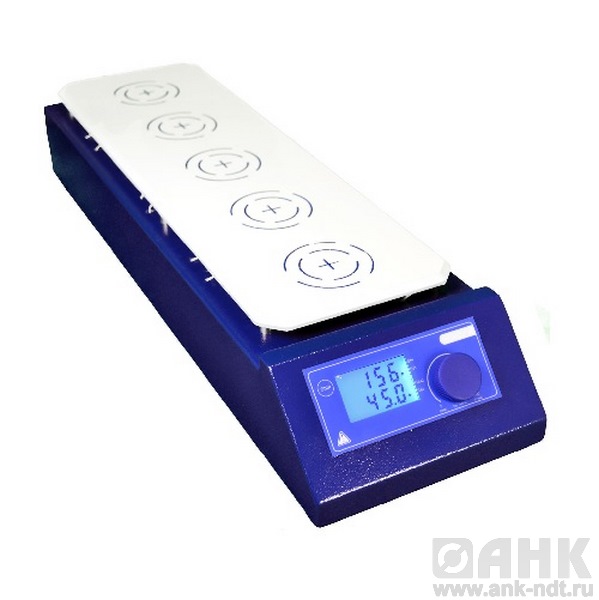 Магнитная мешалка 5-ти местная с подогревом US-1605H цифровая (0-1100 об/мин)