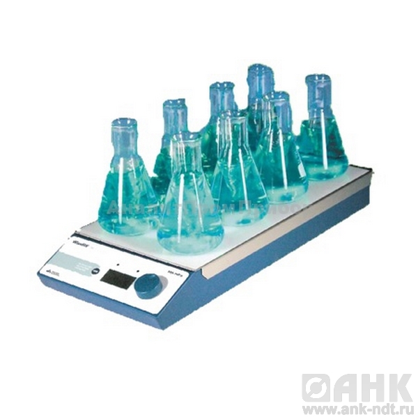 Магнитная мешалка 8-ми местная без подогрева MS-МP8 цифровая (80-1200 об/мин)