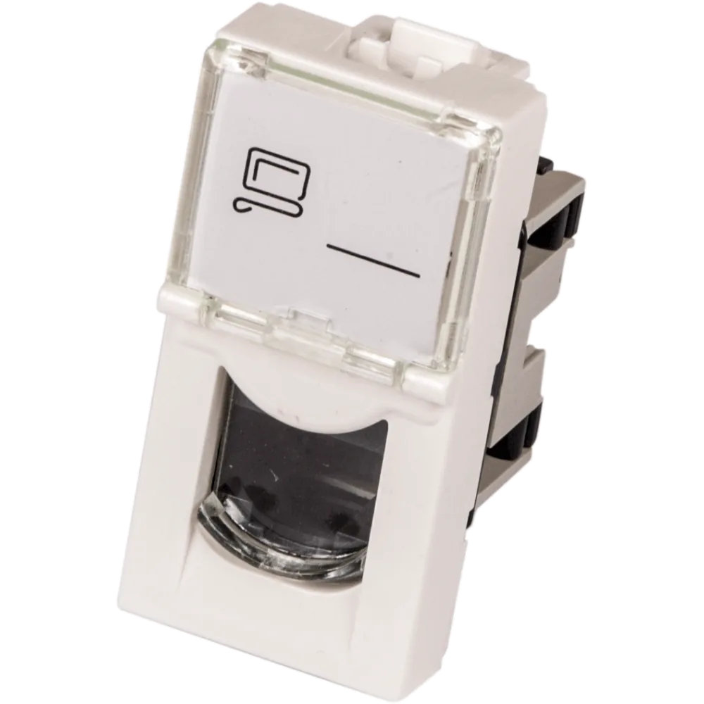 Вставка LANMASTER Mosaic 22.5x45 RJ-45 UTP кат.5e