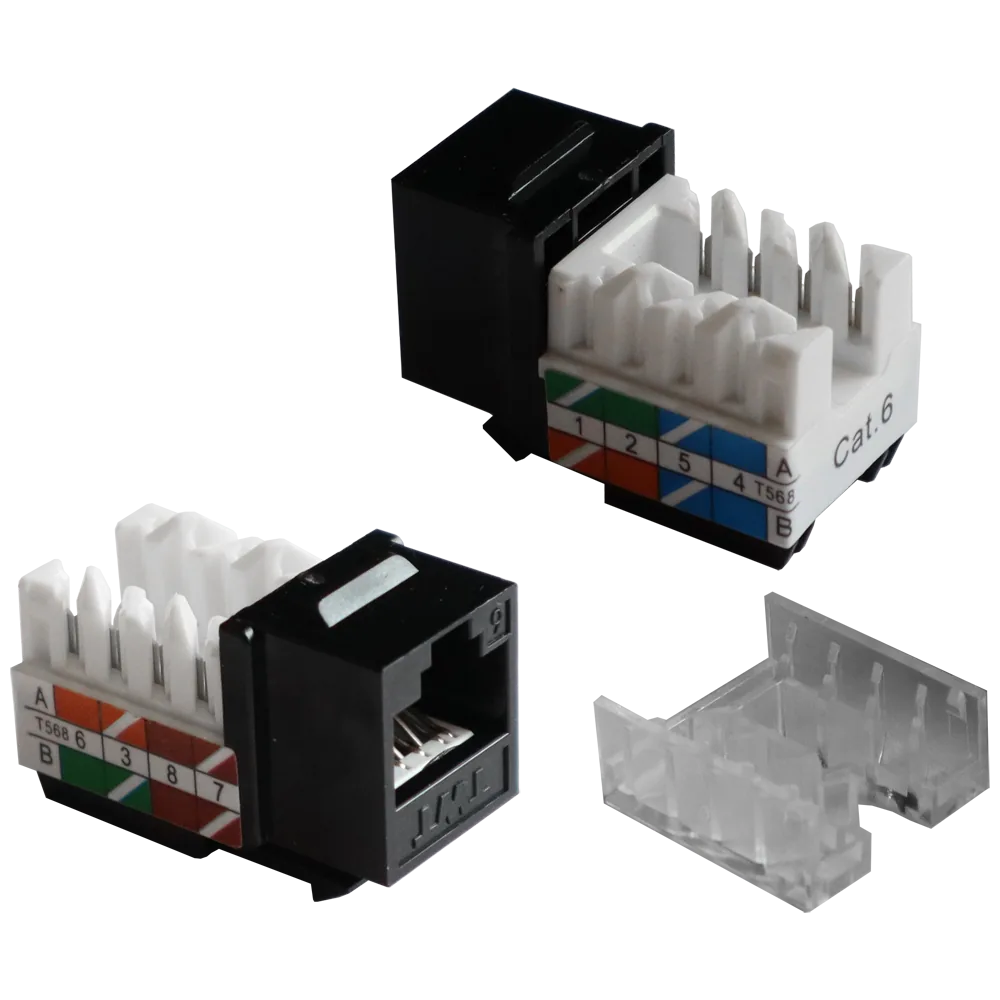 Модуль LANMASTER Keystone RJ45, Cat.6, UTP, 90 градусов