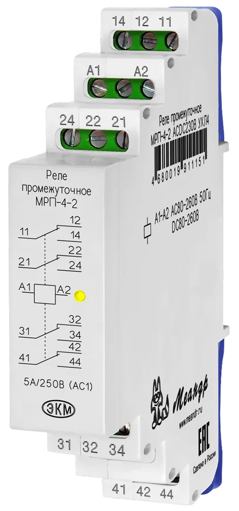Реле МЕАНДР МРП-4-2 ACDC230В УХЛ4
